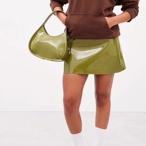 Coach Ergo Bag In Crinkle Patent Coachtopia Leather Olive Green